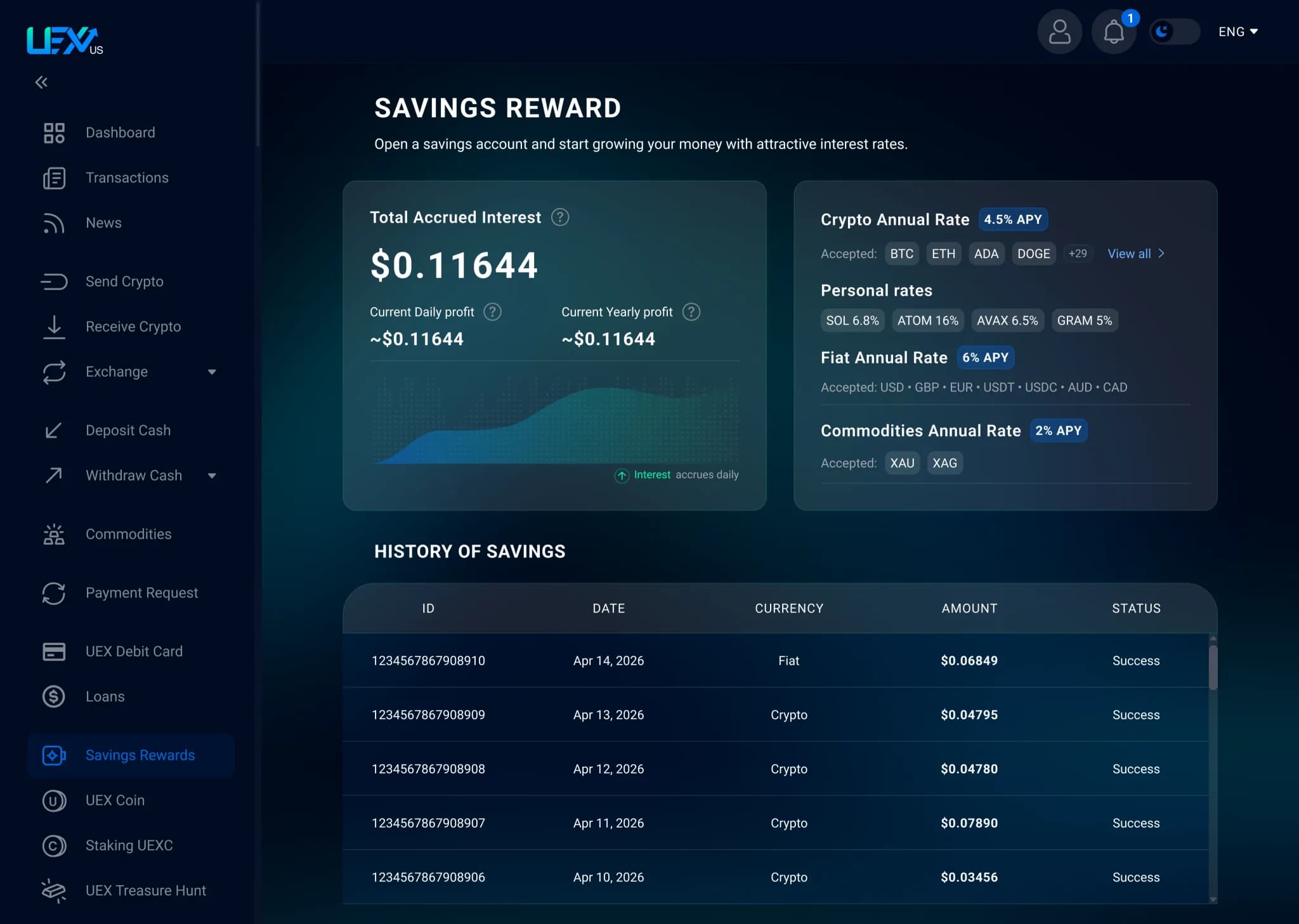 Earn on your balance screen